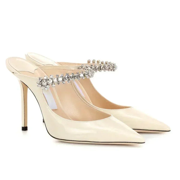 Elegant Patent Leather Women's Pumps with Thin High Heels and Pointed Toe for Special Occasions